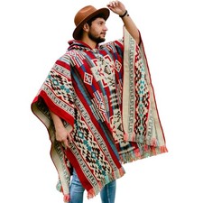 Poncho Men - Alpaca Wool