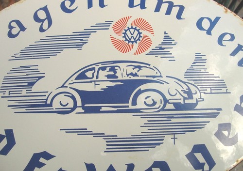 Vecchia insegna smaltata - , vw