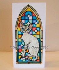 Devon Rex Cat art greetings