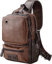 Zaino Monospalla Uomo in Pelle