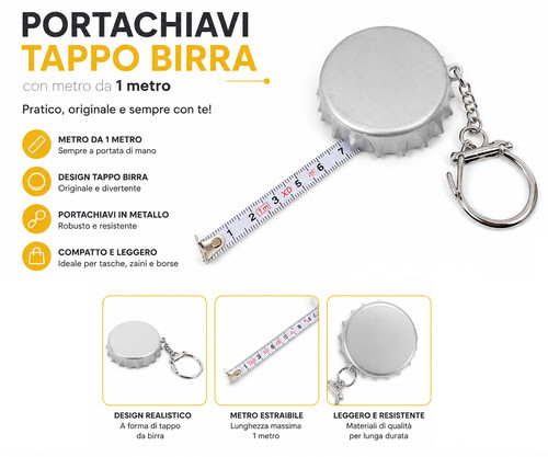Portachiavi tappo birra con - birra,