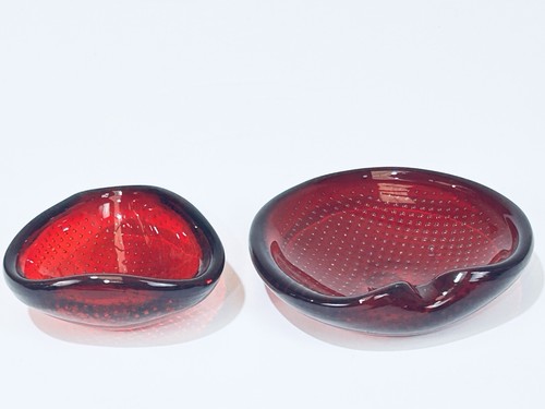Piatti rosso vintage vetro - piatti,