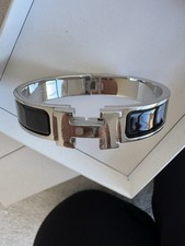 Hermes Clic H Bracciale Nero