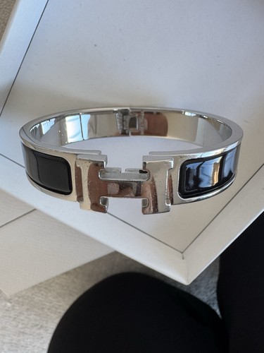 Hermes clic bracciale nero - h,