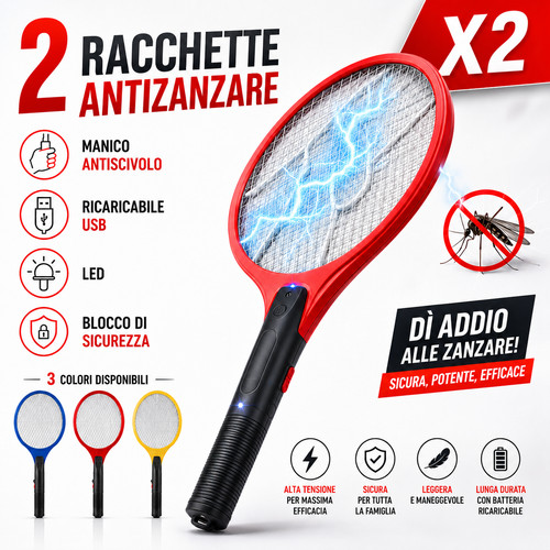 Racchette elettrica ammazza - elettrica,
