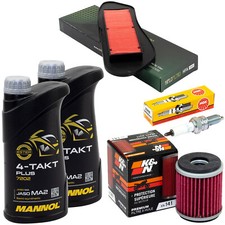 Kit Manutenzione Olio per Yamaha VP 125 VP 250 2007-16 2L Filtro Aria Filtro Olio Candela