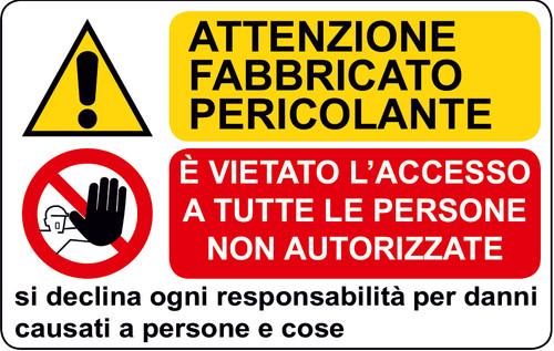 Adesivo segnaletica attenzione - adesivo,