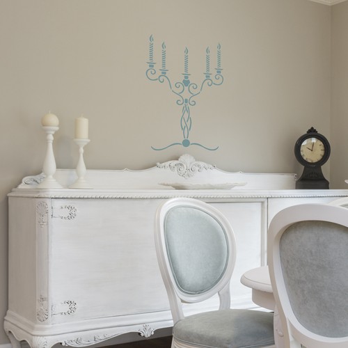 Candelabro stencil arte - , da