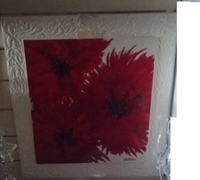 QUADRO CON FIORI ROSSI E