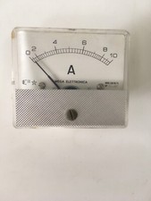 Galvanometro Amperometro Vintage marca MEGA ELETTRONICA 10A FS testato OK