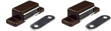 2 Chiusure magnetiche Kg 4 con riscontro e viti chiusura marrone armadi mobili