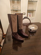 Stivali Gucci pelle e canvas