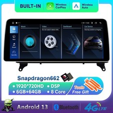Autoradio 12,3" Android 14 DAB+ CarPlay 64GB Navigatore GPS SAT per BMW X6 E71 X5 E70