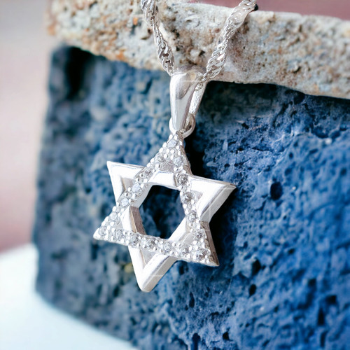Collana stella ebraica - , di