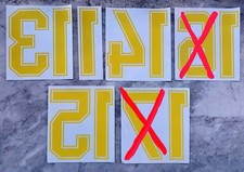 1 PZ. NUMERO giallo bordato