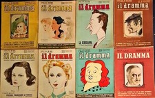 RIVISTA IL DRAMMA - ANNO XIX 1943 - 15 NUMERI ANNO COMPLETO