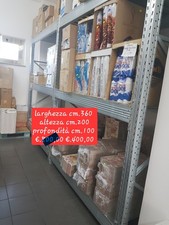 2 Scaffali Industriali cm.360x100x250ht 
