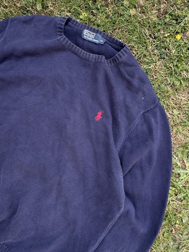 Maglione girocollo maglia blu