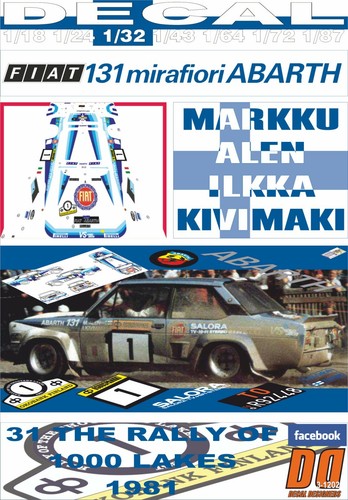 Decal fiat 131 abarth alen - fiat,