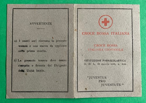 Tessere croce rossa italiana - tessere,