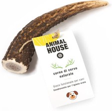 ANIMAL HOUSE - Corna di Cervo per Cani Intere - Masticativo Naturale al 100% - 