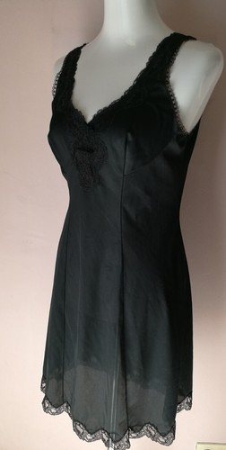 Sottana nera vintage nylon