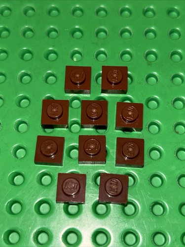 Lego plate 1x1 marrone - lego, in