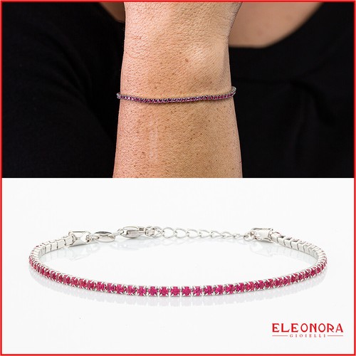 Bracciale uomo tennis argento - bracciale,