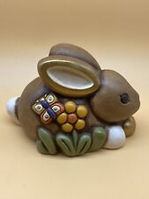 Thun coniglio bobo con farfalla e Fiore , marrone. Lunghezza 15 cm.