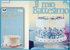 Cake topper il mio battesimo celeste decorazione per torta sopratorte bambino