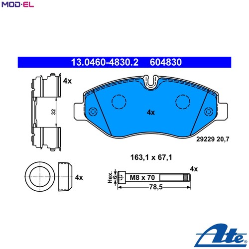 Set pastiglie freno - set,