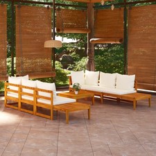 Set Divani in Legno di Acacia