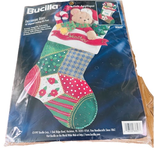 Bucilla patchwork teddy calza - bucilla,