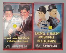 STANLIO E OLLIO 2 VHS ORIGINALI AVOFILM AVVENTURA A VALLECHIARA ALLEGRI VAGABOND