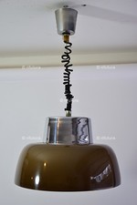 Lampadario Sali-Scendi design L.Massoni H.Guzzini Perspex/Acciaio Vintage'50-1SO