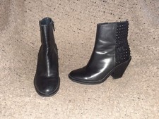 ASH-Booties-Black Leather-Side
