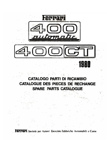 Catalogo ricambi ferrari - catalogo,
