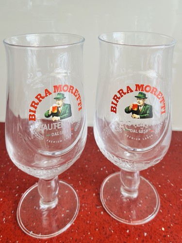 Birra moretti pint glasses - moretti,