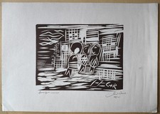 Xilografia giò renti - xilografia, di