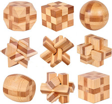 Set Da 9 Rompicapo Legno