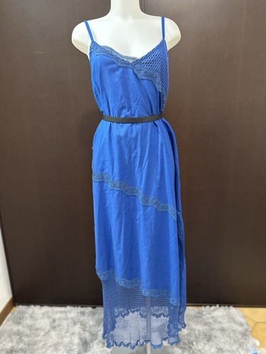 Vestito lungo blu estivo - vestito, xl