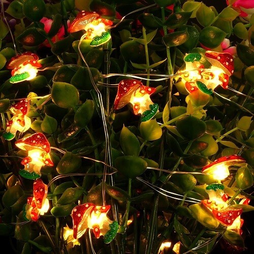 Luci fungo filo rame - 3m,