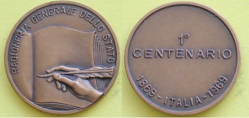 Medaglia gettone 1869 1969 - medaglia,