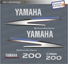 Adesivi motore marino fuoribordo Yamaha 200 HPDI gommone barca stickers