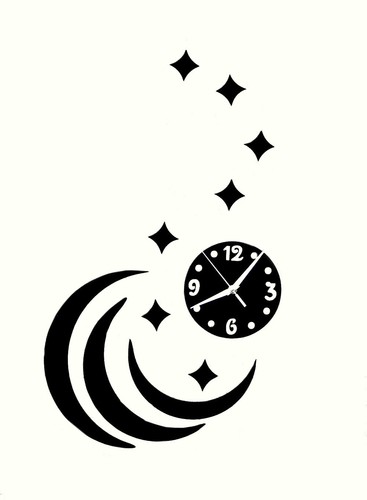 Orologio parete adesivo 3d - parete,
