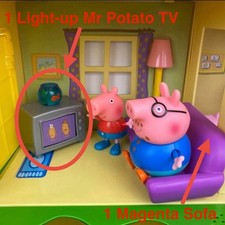 TV Mr Potato GC Light-Up con vasca per pesci rossi + divano magenta | senza figure incluse