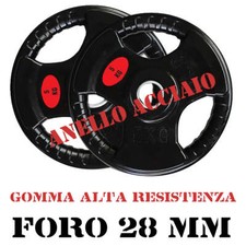 DISCO PESO 20 KG GOMMATO TRIGRIP CON IMPUGNATURA E ANELLO IN ACCIAIO FORO 28MM