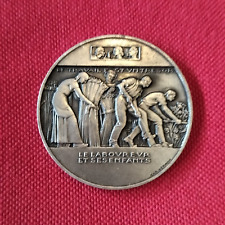 FRANCIA FRANCE VERNON VECCHIA MEDAGLIA ARGENTO AGRICOLTURA (MM.40) #PL