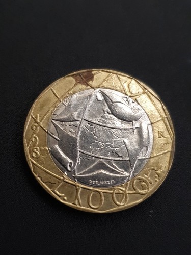 Rara moneta 1000 - lire, italia