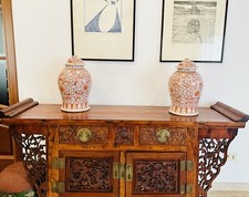 Coppia Di Vasi Cinesi A Colonna Periodo Qing Fine 700 Inizi 800